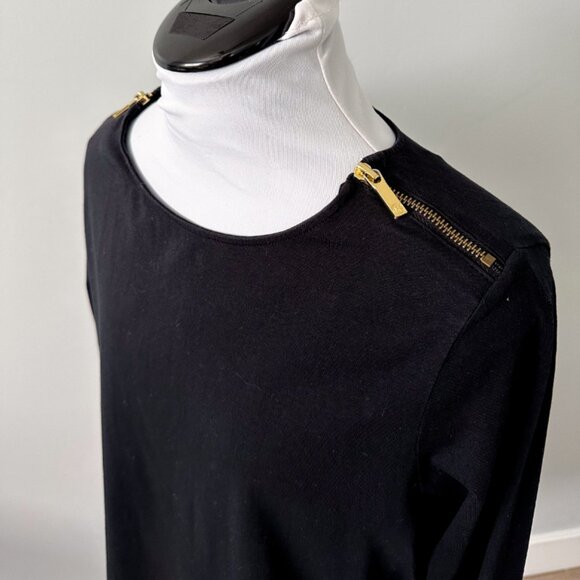 Michael Kors Gold Shoulder Zipper Top - Picture 9 of 11